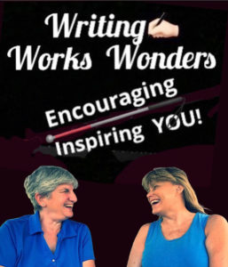 Writing Works Wonders logo with photos of Kathy King (left) and Cheryl McNeil Fisher